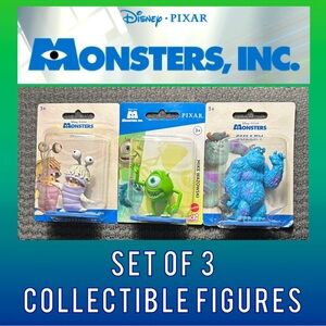 🆕 DISNEY PIXAR Set of 3 Monsters Inc Figures